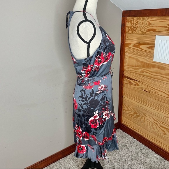 Lovers + Friends Gray and Red Floral Mini Dress - Picture 3 of 12